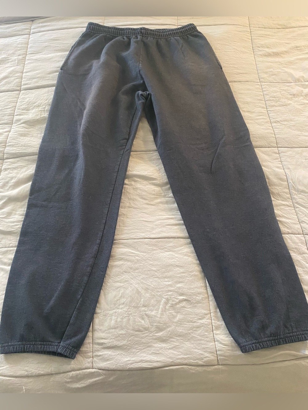 Men's Dark Gray Elastic-Waist Jogger Sweatpants